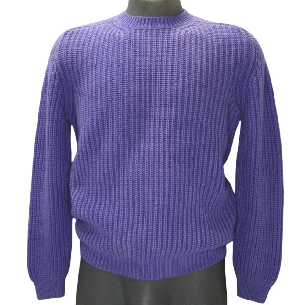 NEW IRIS VON ARNIM Men’s Sweater Hyazinthe Purple Size XXL Stonewashed Cashmere
